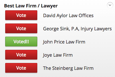Vote John Price for Best Law Firm